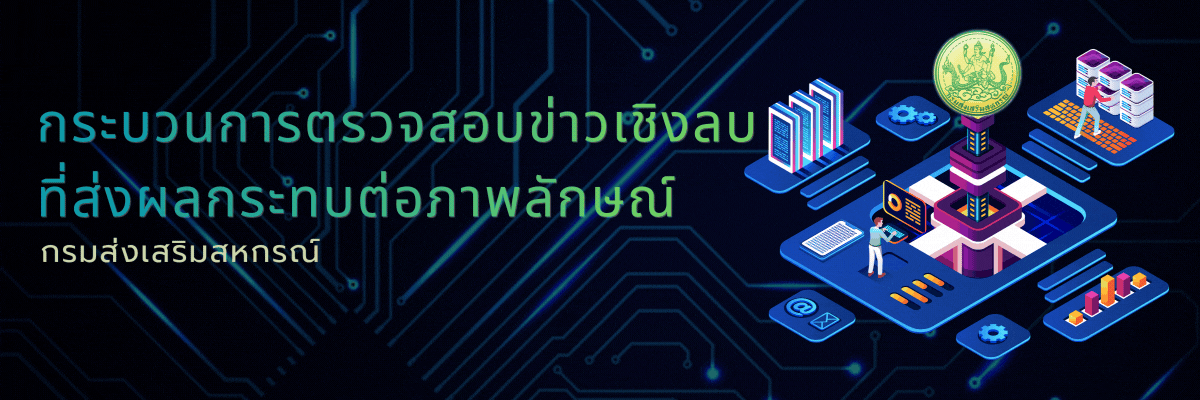 กระบวนการตรวจสอบข่าวเชิงลบที่ส่งผลกระทบต่อภาพลักษณ์กรมส่งเสริมสหกรณ์