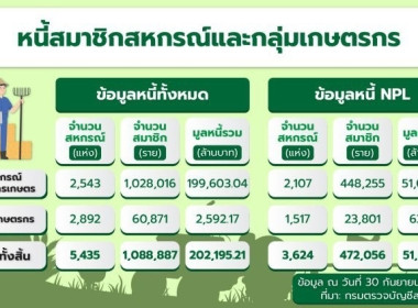 เปิดแผนแก้ปัญหาหนี้สินสมาชิกสหกรณ์ - กลุ่มเกษตรกรกว่า 2 ... พารามิเตอร์รูปภาพ 3